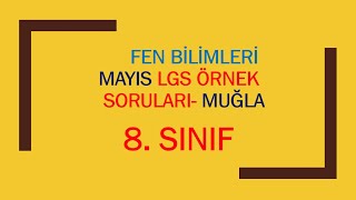 MUĞLA/MEB Mayıs 2020 LGS Fen Bilimleri Çalışma Soruları Çözümü(8.sınıf)