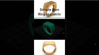 full 👆🏻video link/ how to make a simple men ring in matrix 9 #jewellery #matrix #tutorial #ytstudio
