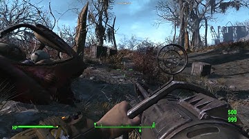 Fallout 4 Behemoth vs Exploding Mini Gun