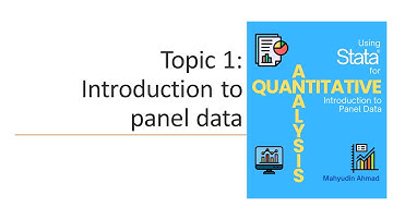 Topic 1: Introduction to panel data