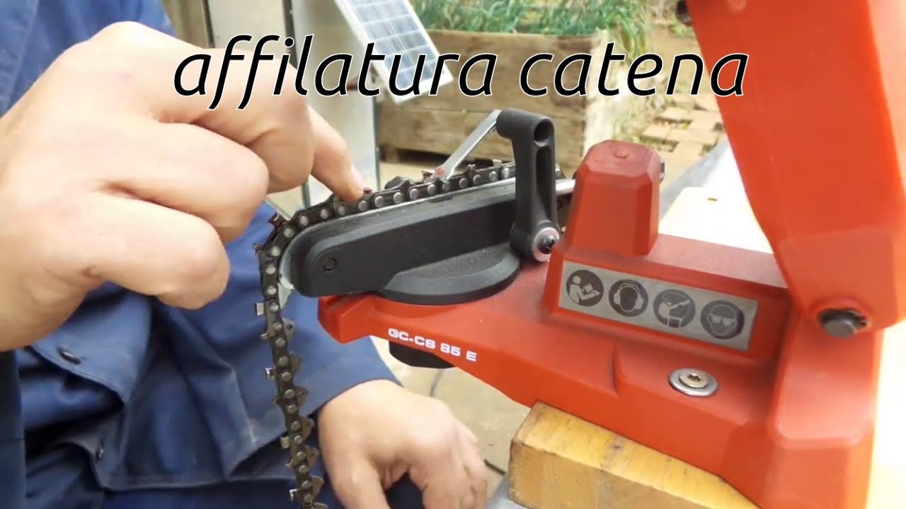 affilatura catena motosega con affilatore elettrico, come faccio io. 