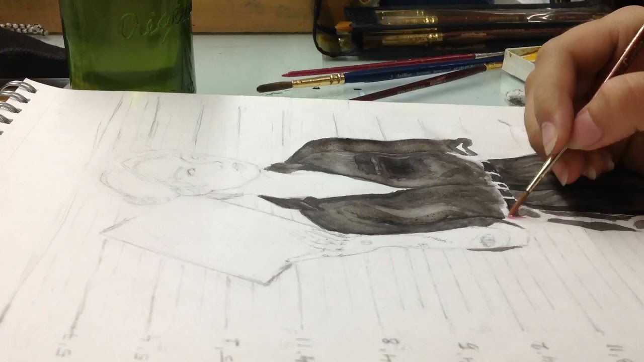 Jeon Jungkook time-lapse painting - YouTube