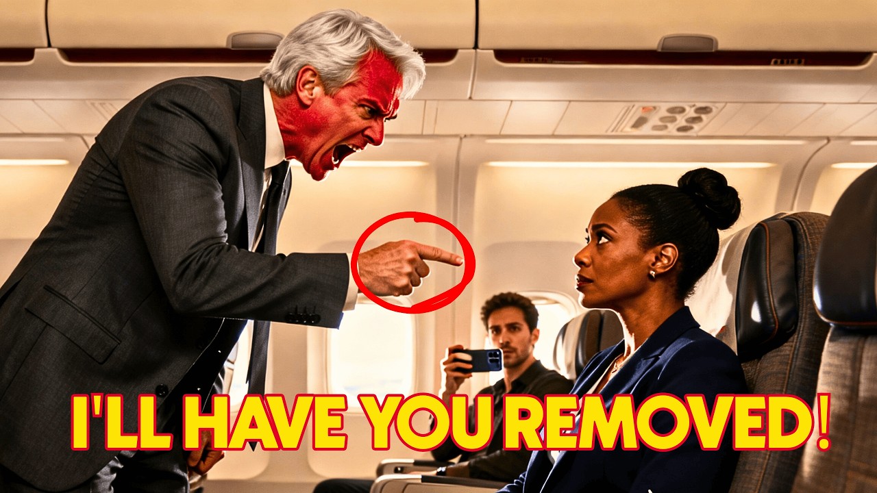 Passenger Threatens Black Woman in First Class — Freezes When She Grounds His Airline!