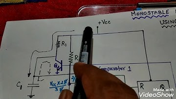 Monostable multivibrator using 555 Timer