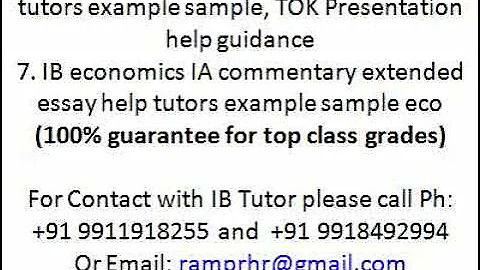 IB economics ia commentary extended essay help tutor example sample assignment