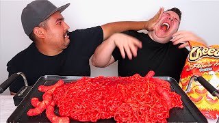 Fire Hot Cheetos Noodles • MUKBANG