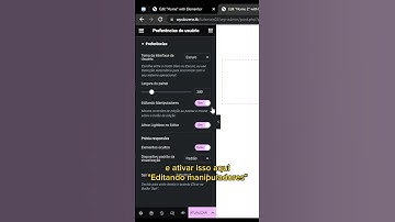 ATIVE ESTA FUNÇÃO no Elementor que vai facilitar seu dia a dia em suas Criações!!