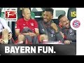 Laughter on the bayern bench  robben not amused