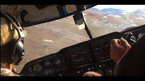 Flying on Everts Air Cargo Curtiss C-46 Commando Arrival / Landing Anaktuvuk Pass Airport KAKP/AKP