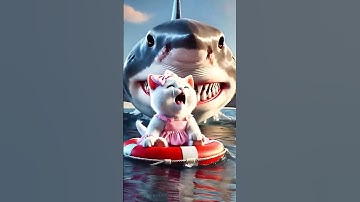 Bố Cứu Mèo Con Khỏi Cá Mập #capypara #khủnglong #reviewphim #story #catshorts#aicat#shorts