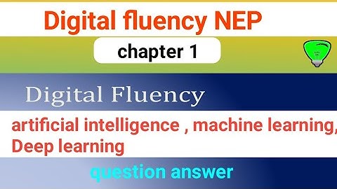 BA 1st semester Digital fluency |NEP|Chapter 1. artificial intelligence, machine learning, Deep