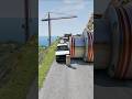 Epic Crash Battle: Cars & School Bus vs. Giant Pit Bollards 🚧 in BeamNG.Drive