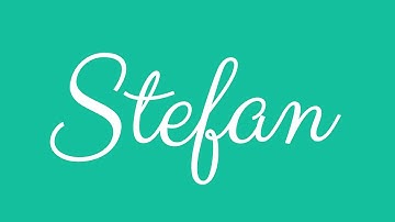 Learn how to Sign the Name Stefan Stylishly in Cursive Writing