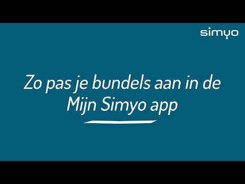 Zo pas je je Simyo bundels aan via de Mijn Simyo-app