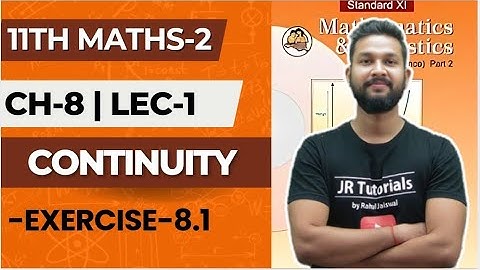 11th Maths 2 | Chapter 8 | Continuity | Exercise 8.1 | Maharashtra Board |