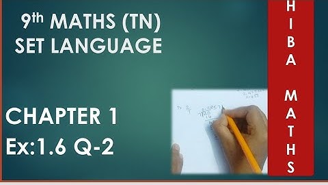 9th maths chapter 1 exercise 1.6 question 2 (TN) Set language tn samacheer Hiba maths