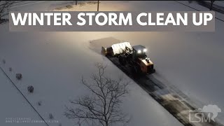 01-16-2024 Warminster PA - Aerial and Ground Footage of Clean up After Winter Storm