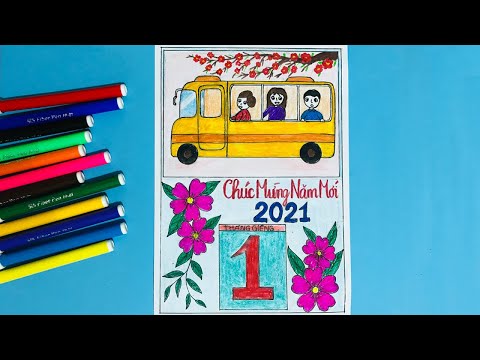 Vẽ trang trí bìa lịch treo tường | Trang trí bìa lịch treo tường | Vẽ lịch treo tường