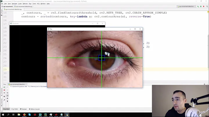 Eye motion tracking - Opencv with Python