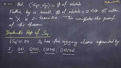 Representations of finite groups  Lecture 10 Irreducible representations of S 4