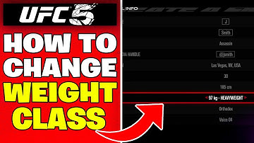 How to Change Weight Class in UFC 5