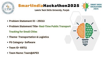 SIH 2025 : Real-Time Public Transport Tracking System - Track My Bus
