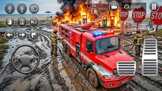 Game Real Fire Truck Driving Simulator 2026 - City Fire Truck - Android Gameplay HD 3137 screenshot 1