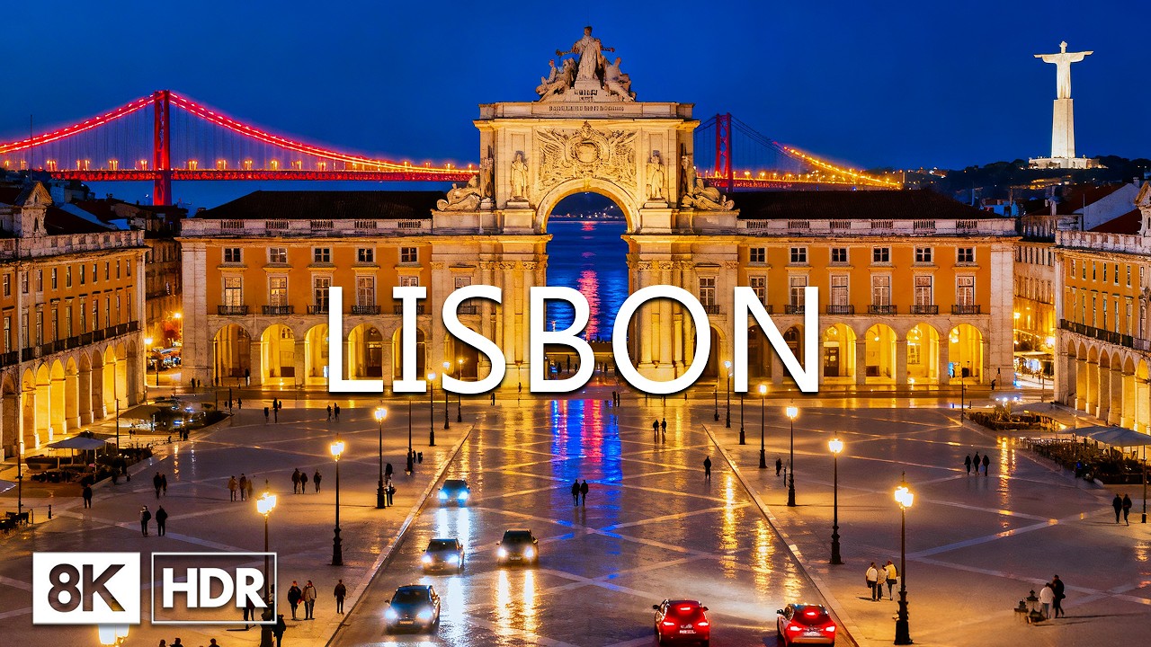 Lisbon 2026 8K 🇵🇹 Majestic Historic Alfama, Dazzling Golden Sunset & Luxury Riviera Coast