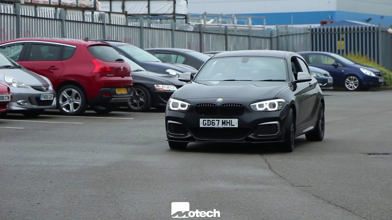 BMW M140 P3 gauge Maxton front Remus non res carbon tips Motech performance