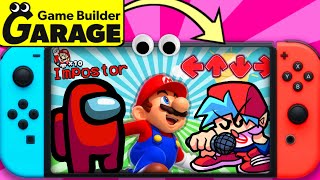 EVERYTHING in GAME BUILDER GARAGE.. (Friday Night Funkin' - Among Us - Bowsers Fury - Mario Maker 2)