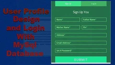 How to Make a User Login System PHP and MySQL for Beginners I Used MySQL Database 2020 I Part-2