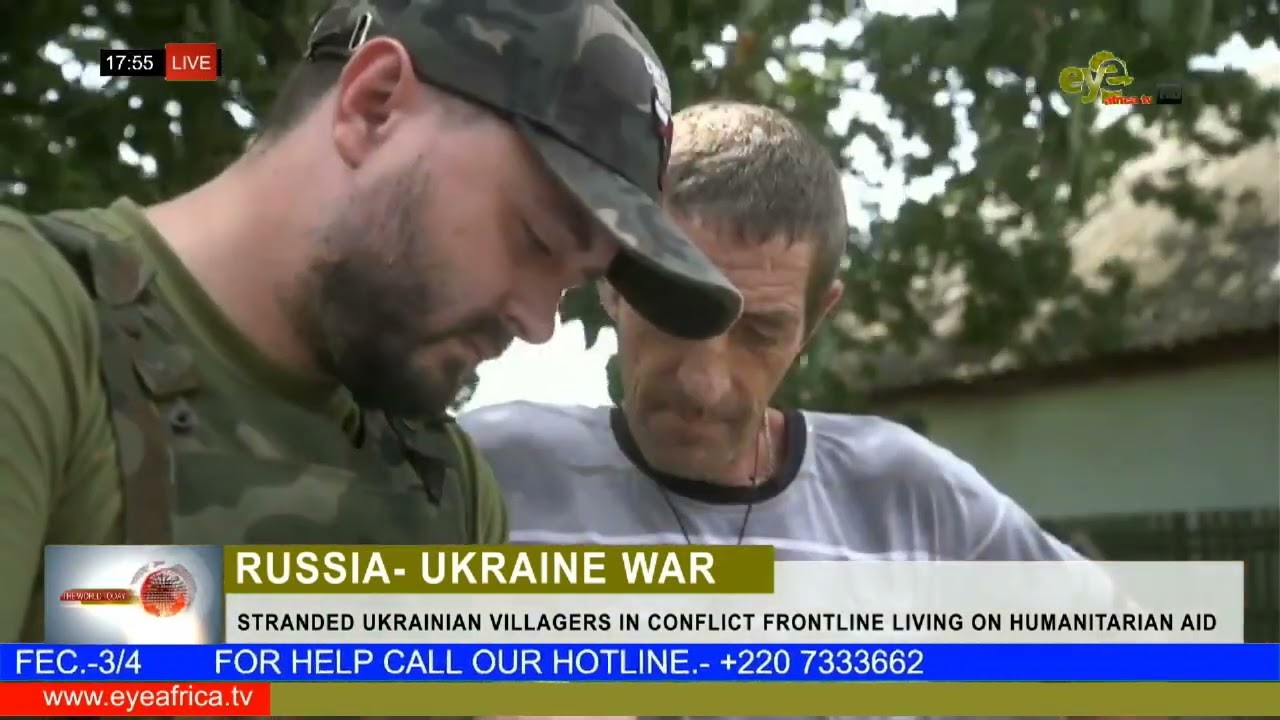 STRANDED UKRAINIAN VILLAGERS IN CONFLICT FRONTLINE LIVING ON HUMANITARIAN AID