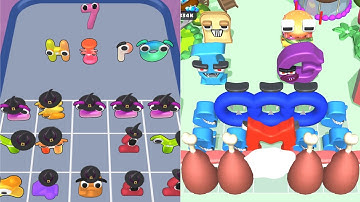 Merge Alphabet Food Battle, Alphabet Epic Rush, Number Run, Alphabet Run Max Level Gameplay