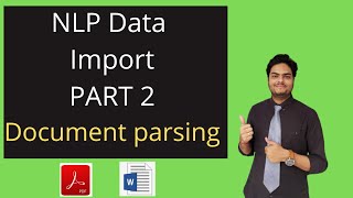 NLP Data Import part 2 - Document parsing|How to parse pdf files in Python|Document parsing Python