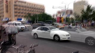Crazy chinese intersection in Beijing China