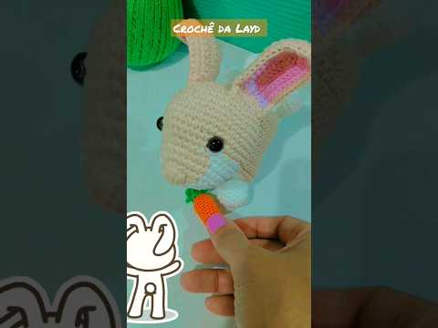 Coelhinho amigurumi e sua cenoura 🥕🐰 #crochet #croche #amigurumi