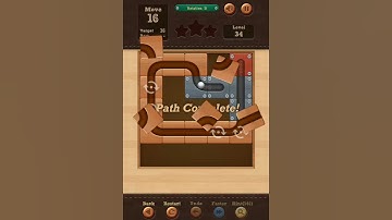 Roll the Ball slide puzzle Rotation D Pack Level 34 Solution