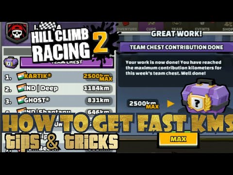 Hcr2-How to get fast kms(easy tips & tricks)- you can use to do 120kms=1 hours | Hill climb racing 2