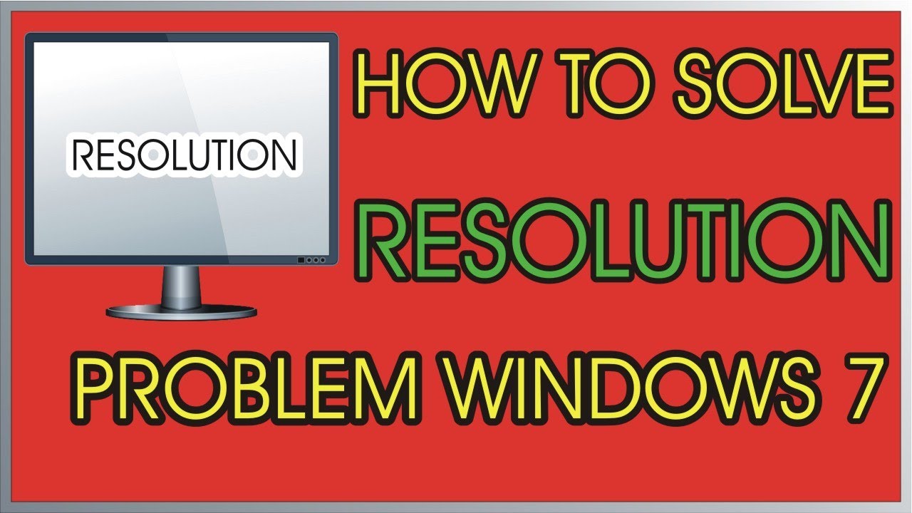 How To Solve Resolution Problem Of Windows 7 hindi - YouTube