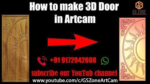 How to make 3D  Door Design in Artcam | #GSZone #Artcam #Door #CNC