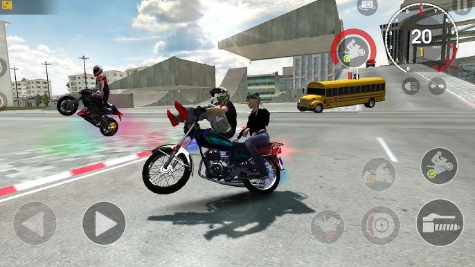 jogo de moto realista, Xtreme Motorbikes, fazendo parkour e fugindo da  policia no jogo de moto 3d 