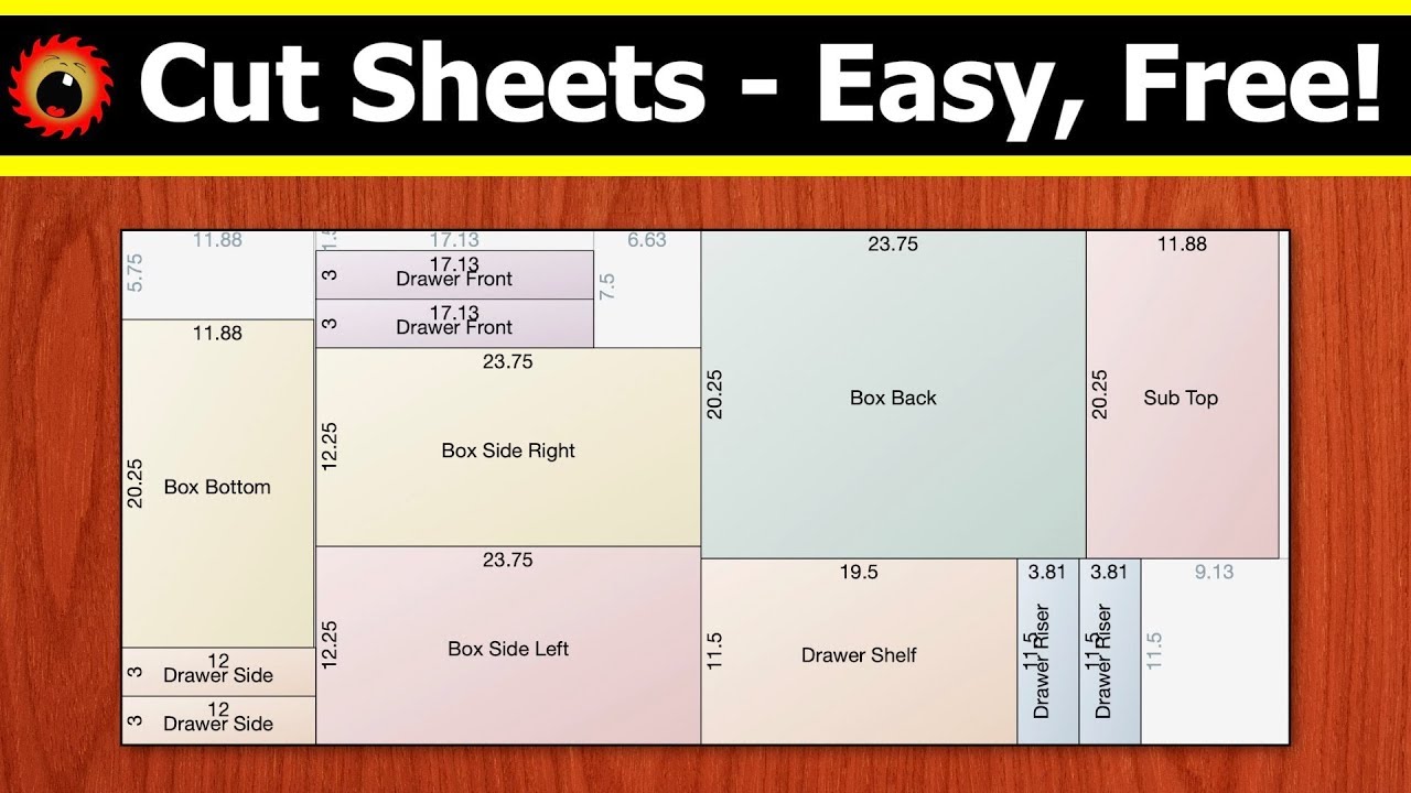 Create Cut Sheets Cut Lists For Free With Cutlist Optimizer