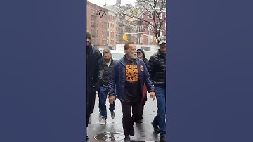 Arnold Schwarzenegger Walking With Security #arnoldschwarzenegger