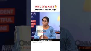 Wrong Answer🤐❌ AIR 2 Rajeshwari Suve M UPSC 2025 Topper Interview by PW OnlyIAS #studybooster4u