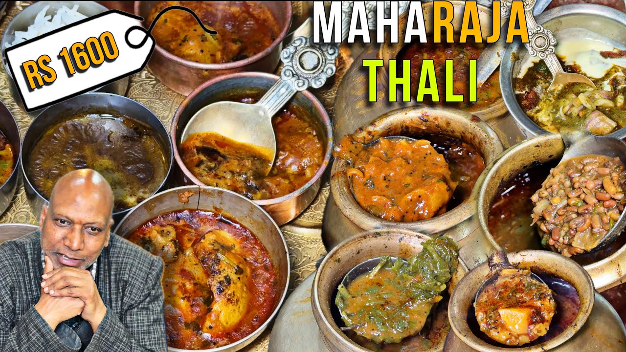 What Makes Rs 1600 Worth MAHARAJA Thali So SPECIAL ? 🤔 CHANDPUR Bhojan Thaal | INDIAN FOOD