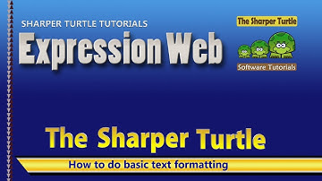 Expression Web - How to do basic text formatting