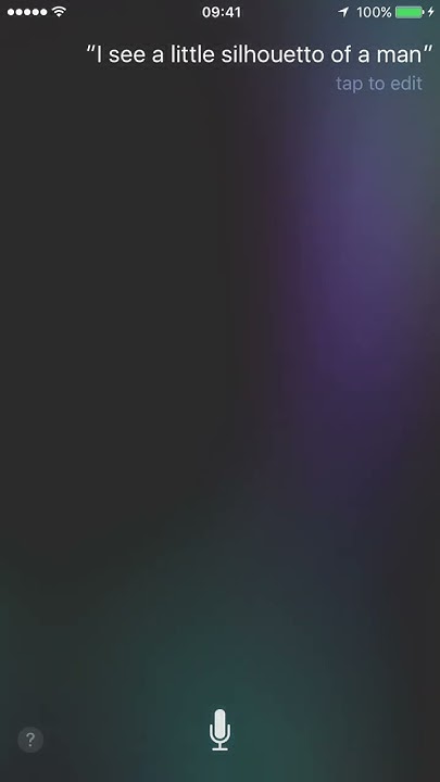 Siri "I see a little silhouetto of a man" YouTube