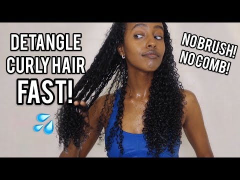 How I Detangle My Curly Hair with NO Comb or Brush  Tips amp Tricks  Lydia Tefera