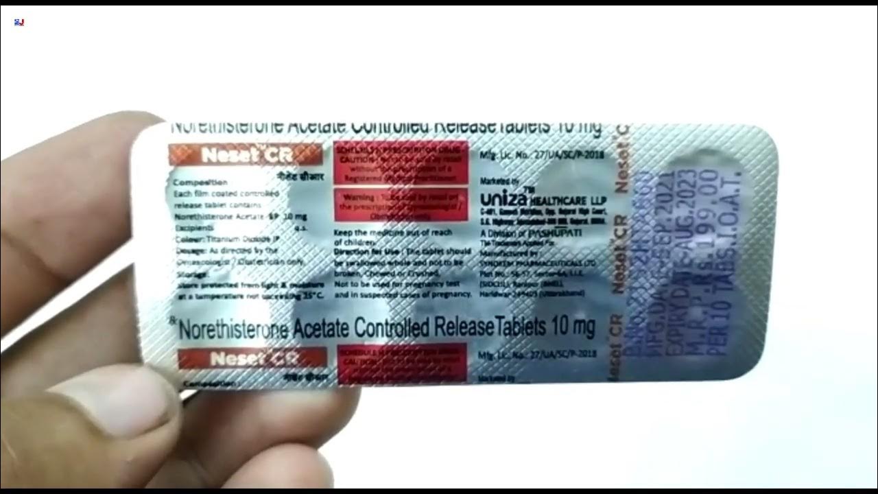 Neset CR Tablet Norethisterone acetate Controlled Release Tablets