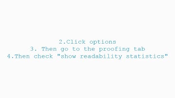 Readability Statistics - Microsoft Word